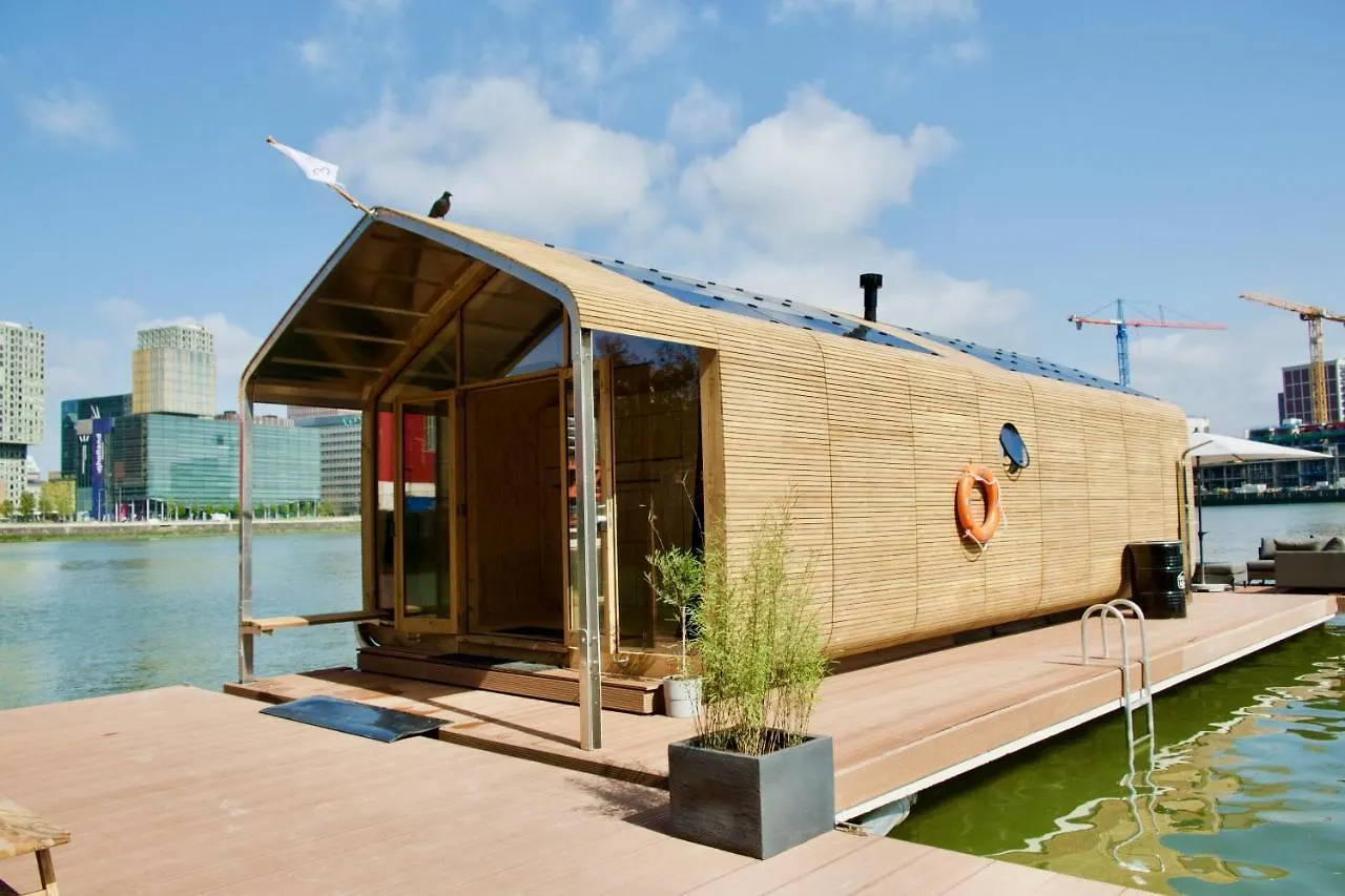 בית נופש הוילה Wikkelboat Nr5 At Floating Rotterdam Rijnhaven הולנד